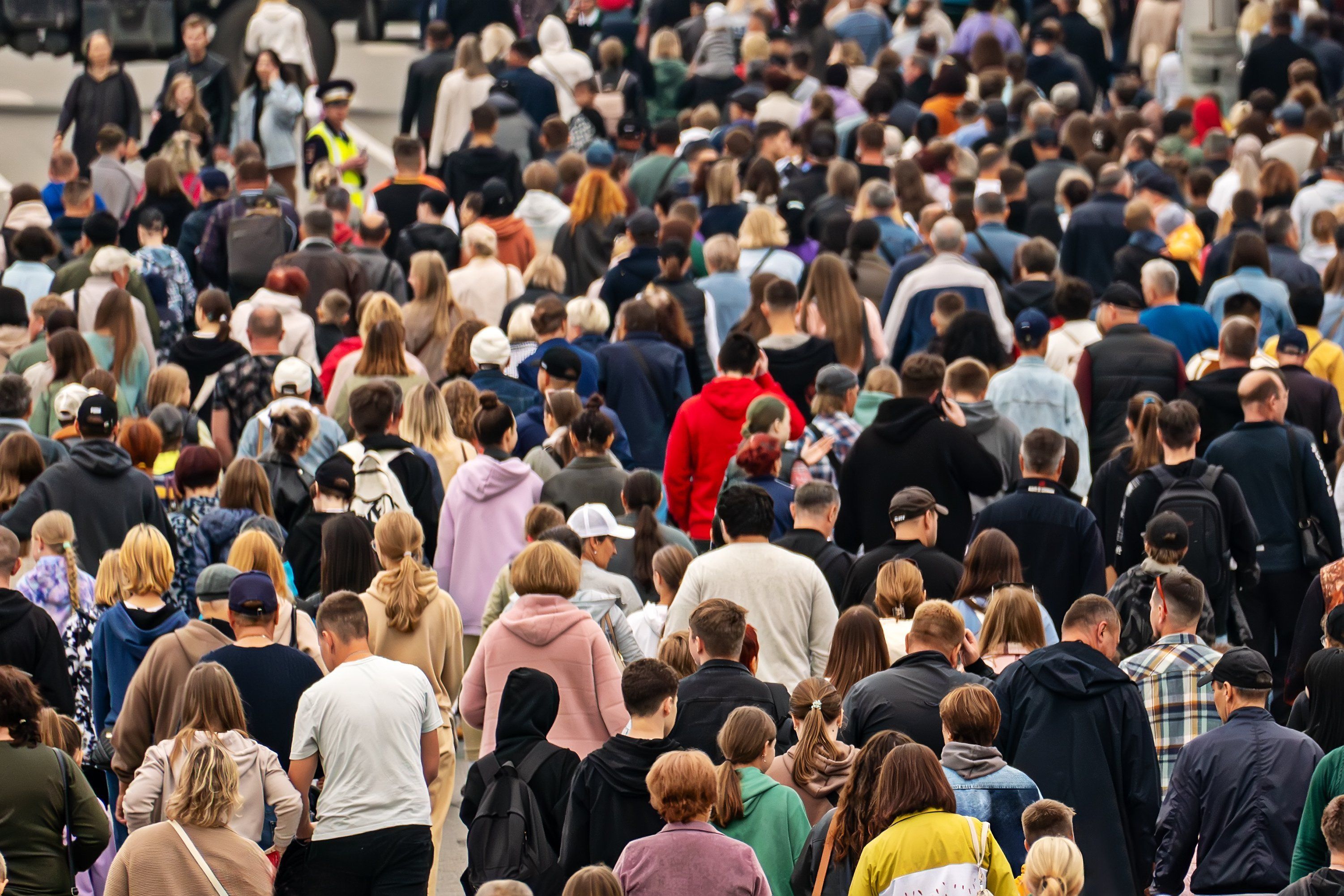 A large crowd of people